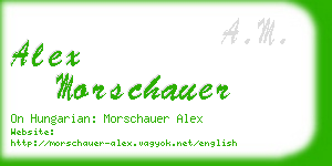 alex morschauer business card